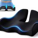 Benazcap X Large Memory Seat Cushion for Office Chair Ergonomic Cushions Butt Pillow for Pressure Relief Sciatica & Pain Relief Memory Foam for Long Sitting for Gaming Chair and Car Seat