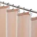 3 in 1 Shower Curtain Set, Pink Shower Curtain and Liner Set with 12 Double Sided Shower Curtain Hooks, Cloth Shower Curtains for Bathroom,Waterproof, 72" W*72" H