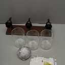 Lanhall 3-Light Bronze Bathroom Light Fixtures Over Mirror,Modern Bathroom Vanity Light with Clear Glass Shade, Wall Sconce for Bathroom Hallway Cabinet Bedroom Kitchen Living Room Foyer E26 Base