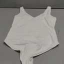 SUUKSESS Women 2 Piece Thong Bodysuit Sexy V Neck Backless Sleeveless Tank Tops (Medium, 01 Pack (Maroon & White))