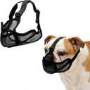Short Snout Dog Muzzles, Adjustable Mouth Cover for Dogs (XS,Black) Breathable Soft Mesh Muzzle for Anti-Biting Chewing and Barking Flat Face French Bull Dog Grooming Walking