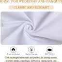 8 Pack 60"x102" White Polyester Tablecloth, Wrinkle & Stain Resistant for Wedding & Home Use
