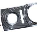 HDBUBALUS Motorcycle Dash Panel Insert Panels Cover ABS Fit for Harley FXSTC Softail Custom FLSTF Fat Boy FLSTC Softail Classic Chrome