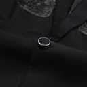 Cloudstyle Men's Wedding Sequin Wing Stage Clothes Premium Suit Jacket Blazer Coat Black Black L