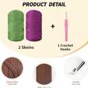 2 Pack T-Shirt Yarn - Together 800g/236 Yards Elastic Fabric Crochet Cloth T-Shirt Yarn, Thick Hand Knitting Yarns for Crocheting Bags/Rugs/Baskets/Craft Project (Modern, Pink)