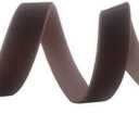 Nylon Brown Velvet Ribbon Single Sided,5/8 Inch X 25Yards Spool