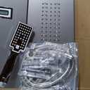 ELLO&ALLO Stainless Steel Shower Panel Tower System,LED Rainfall Waterfall Shower Head 6-Function Faucet Rain Massage System with Body Jets, Brushed Nickel