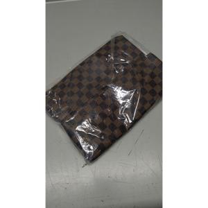 Checkered Makeup Bag; 2Pcs Travel Cosmetic Bags; Portable Toiletry Organizer for Women; Lightweight and Waterproof Leather Toiletries Bag for Girl Friend Wife Christmas Gifts; Brown