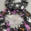 2PCS Satin Hair Bonnet Silk Bonnet for Sleeping Adjustable Double Layer Elastic Reusable Hair Caps Cute Women Girls (Ab15-black)