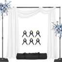 Heavy Backdrop Stand Kit, 10x8(W*H) ft Adjustable Photographic Background Stand Support System Kit, Suitable for Professional Photography, Wedding, Family Celebration, Party, Birthday