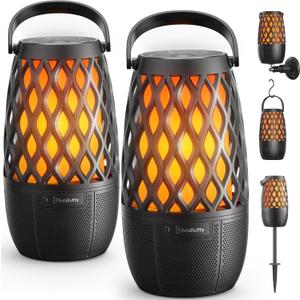 Outdoor Speakers Gifts for Men Bluetooth Speaker with Lights Multi-Sync up to 100 Speakers Auto-Pairing HD Stereo Sound Cool Stuff House Warming Gifts IPX5 Waterproof Lantern for Camp|Patio|Pool|Yard