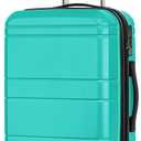 KYME Carry On Luggage 22x14x9 Airline Approved,Hardshell Carry On Suitcase with Tsa Lock,Small Suitcases with Wheels,Travel Luggage for Men Women,Expandable Carry-On 20 Inch,Baby Blue