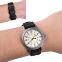 Ritche Christmas Gift Quick Release Leather Watch Band Leather Watch Strap 18mm 19mm 20mm 21mm 22mm 23mm or 24mm for Men and Women, White Elephant Gifts, Stocking Stuffers For Men (Black / Black)