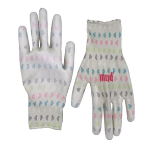 Geo Print Polyester Garden Gloves S/M