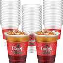 100 Pcs 16oz Graduation Cups Graduation Plastic Cups, Class of 2025 Graduates Disposable Tableware Set, PET Cup for High School College Grad School Party Favors Supplies(Purple)