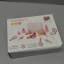 Wooden Makeup Toy Set for Toddler [2026] Play Makeup Kit for Girls 3-5 with Pretend Wood Lipstick/ Mirror/ Brushes/ Cosmetic Set Beauty Girl Birthday Gift Age 3 4 5 6