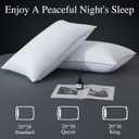 WhatsBedding Goose Down Pillows Queen Size Set of 2, Luxury Hotel Bed Pillows for Deep Sleep, Fluffy Soft Feather Down Pillow for Back, Stomach or Side Sleepers, 20" x 30"