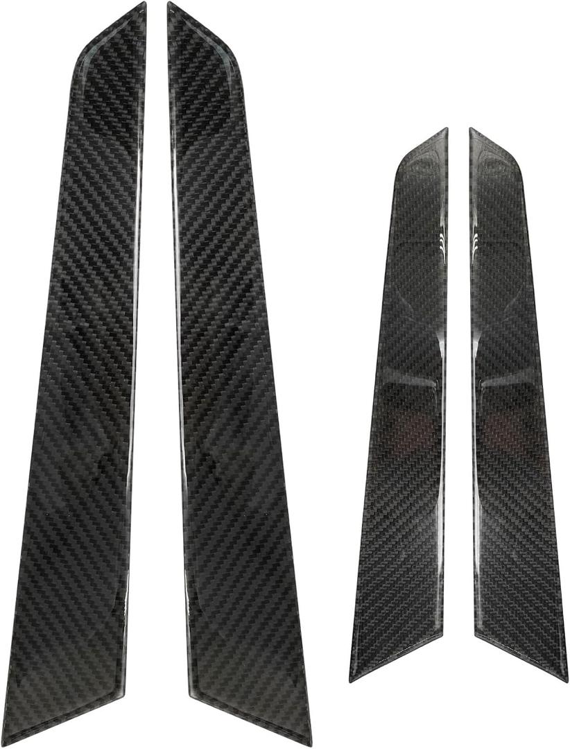 4 Pcs Interior Door Panel Cover Trim, Replacement for Mercedes-Benz C-Class W204 2007-2013 (Carbon Fiber)