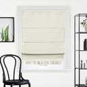 CHICOLOGY Cordless Roman Shade Window Treatment, Room Darkening Privacy Liner, True-to-Size No Deduction, Inside/Outside/Ceiling Mount, Cordless for Kids & Pets, 27" W x 64" H, Del Mar Moon Shell