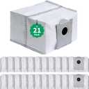 21 Pack Replacement Dust Bags Compatible with ECOVACS DEEBOT X11 PRO Omni, X9 PRO Omni, T50 PRO, T50 MAX, X8 PRO Omni, T80 Omni - Large Capacity Disposable Vacuum Cleaner Bags