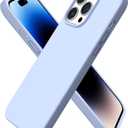 ORNARTO Compatible with iPhone 14 Pro Max Case 6.7, Slim Liquid Silicone 3 Layers Full Covered Soft Gel Rubber Phone Case Protective Cover with Microfiber Lining 6.7 inch-Baby Blue