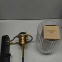 Vintage Wall Sconce with Clear Glass Shade, Modern Industrial Wall Light Fixture, Brass & Black Wall Lamp for Bedroom, Hallway, Bathroom Vanity, Indoor Lighting  E26 Base