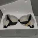 Raised Ceramic Dog Bowl Set - Elevated Double Dishes with Stainless Steel Stand - Food and Water Bowls for Small to Medium Dogs - Each Holds 3.5 Cups (29.57 fl oz) - White