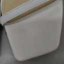 Athlefit Women's White Heels Square Open Toe Strappy Sandals Ankle Strap Dressy Block Heels Wedding Shoes Size 9