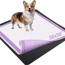 TidyFriend Dog Pad Holder Tray for 36 x 36 Inches Training Pads - Silicon Wee Wee Holder, No Spill Pee Tray for Dogs - Easy to Clean and Store Perfect for Dog Potty (Black) (1 Pack)