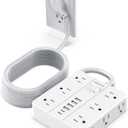 Power Strip Surge Protector 20ft Extension Cord,SMNICE Flat Plug with 12 Outlets 6 USB(2 USB C),Surge Protector Charging Station with Overload Protection for Home, Dorm,Office