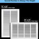 HVAC Premium 22 x 12 Duct Opening Steel Return Air Filter Grille, for 1-inch Filter, Removable Door, Flat Stamped HVAC Vent Cover Grille, Outer Dimensions 24.5 x 14.5