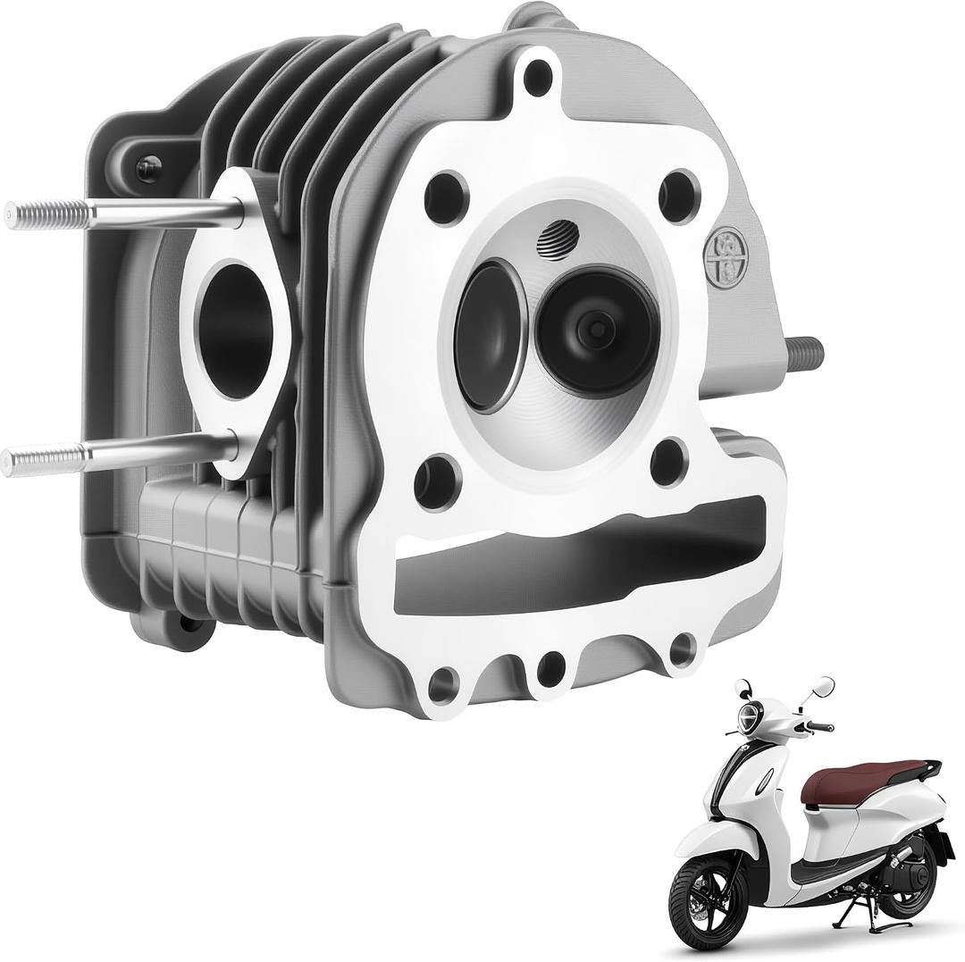 62.5mm 2.46'' GY6 Cylinder Head Replacement for 180-230cc Chinese Scooter Moped ATV Go Kart 4-Stroke GY6 Engine