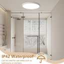 4PK 15.8 Inch LED Flush Mount Ceiling Light, 32W, 3480LM, 3000K/4000K/6000K CCT Selectable, White Ultra-Slim LED Ceiling Light Fixtures, Low Profile Round Flat Panel Light for Bedroom,Kitchen,Hallway