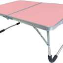 Portable Folding Table - Small Outdoor Folding Table, Suitable for Travel, Camping, Beach, Barbecue, Picnic, Party, Patio (Pink)