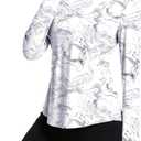 Avoogue Women UPF 50+ UV Shirts Long Sleeve with Thumb Holes Workout Sun Shirt Quick Dry Athletic Hiking Running Tops (Medium, Black-white)