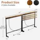 GRLEAF 2 Pack Adjustable Height Narrow Console Table with Power Outlets, 78.7" Long Sofa Table with Charging Station Behind Couch Table Entryway Table for Living Room and Hallway Rustic Brown