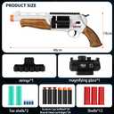 Toy Guns for Boys, Shotgun Foam Blaster, Enhanced Revolver Children Outdoor CS Soft Bullet Toy Rifle, Birthday Xmas Gift for Kids Age 8+ (Brown)