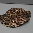 Bucket Hat Reversible Wide Brim UV Protection Fishing Hiking Foldable Summer Sun Hat Beach Travel Party Hat (US, Alpha, One Size, Leopard)