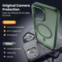 for iPhone 16 pro max Case with 2X Screen Protectors [Compatible with MagSafe] Military Grade Drop Protection Back Cover Shockproof Slim Fit for iPhone 16 pro max Phone Case 6.9 inch,Green