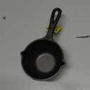 Lodge 15.2 Ounce Cast Iron Melting Pot + Silicone Basting Brush - Unparalleled Heat Retention - Heat Resistant Basting Brush up to 450 - Black and Yellow