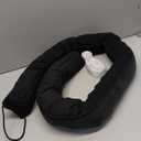 Sunolga Door Draft Stopper Blocks Hot and Cold Air with Removable Washable Cover for Bottom of Door, All-Season Seal Strip for Noise, Dust, Door Sweep for Gaps Up to 3", Home Essentials, 48", Black