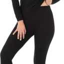 Fruit of the Loom Women's Micro Waffle Premium Thermal Set (Size Medium, Black)