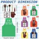 Colarr 24 Sets Father's Day Craft Kit for Kids DIY Make Your Own Apron Craft Kit from Kid to Father for Dad Family Classroom Activities Art Project