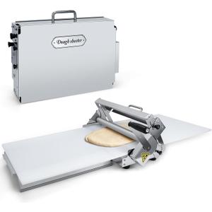 40.9''x15.5" Folding Dough Sheeter with Sheeter Board Manual Dough Roller Machine Stainless Steel Sheeter Thickness Adjustable