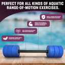 Kemp USA Aquatic Bar Float 26 Inch Soft Foam Padded Dumbbell Set for Swimming Pool Exercise Water Aerobics Fitness Training Non Water Absorbing Buoyant Swim Workout Equipment