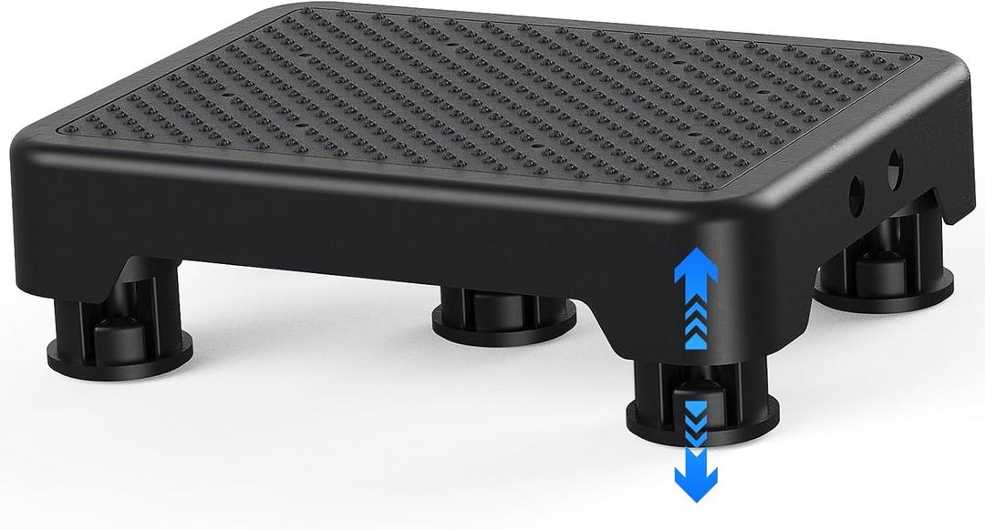 SPACELEAD Mobility Step Stool for Adults & Seniors, Indoor/Outdoor Portable Stair Assist, Anti-Slip Platform for Bathroom Kitchen, Office, and Bedroom, 600lbs Capacity, Black Black