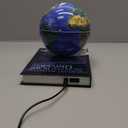 Flagest Magnetic Levitation Floating Globe with 16 Colors LED Lights, Rotating Geographic Globe World Map with Book Base for Home Office Desk Decor, Cool Tech Gadgets for Men Husband Boys and Girls