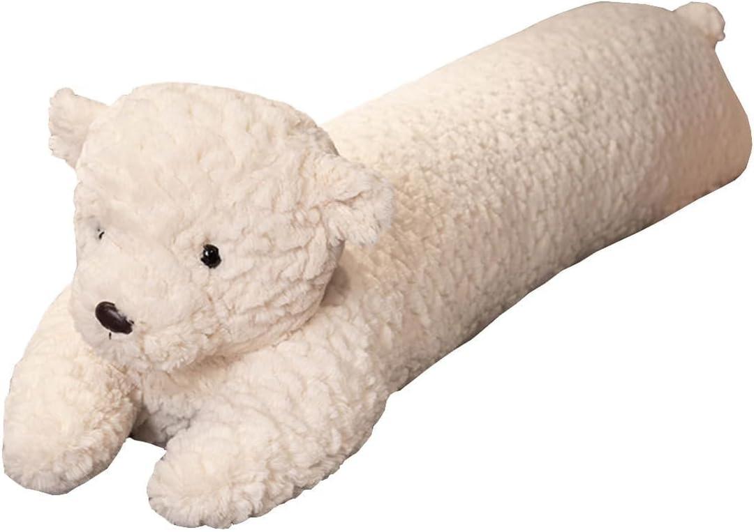 Bear Plush Pillow - 47 inch Long Plush Bear - Birthday, Christmas, Valentine's Day Gift for Kids Boys Girls (White)