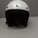 3/4 Open Face Retro Motorcycle Helmet Vespa Helmet Vintage Helmet for Vespa Motorbike Casco, Moped, Cruiser, Bobber, and Chopper - DOT Approved (Large, White)