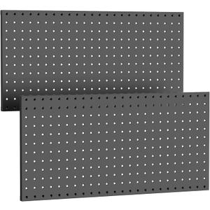 WALMANN Metal Pegboard Panels for Wall Garage Tools Storage Pegboard for Garage, Workbench, Modular Peg Board Tool Organizer Board(Pack of 2, Black)